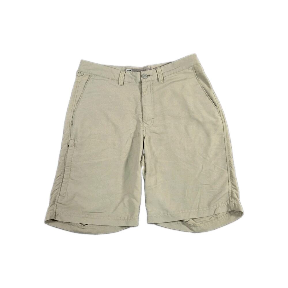 REI Co-Op Shorts Mens Size 30 Green Nylon Zipped Pockets Outdoor Hiking Camping